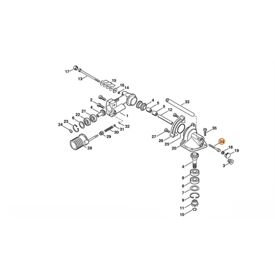 STIHL  Śruba z łbem walcowym IS M6x50x24 9022 341 1430